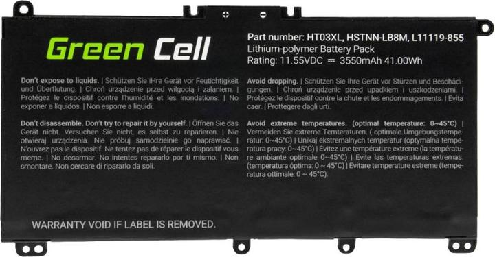 Actual product image GreenCell HT03XL (3 Cells, 3400 mAh)