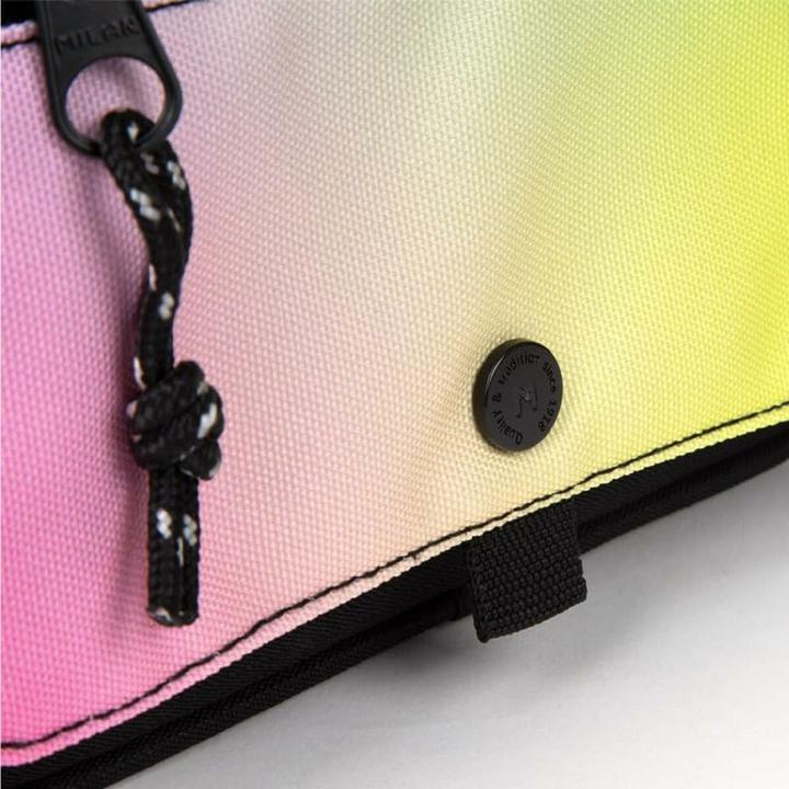 Actual product image Pencil case with 3 compartments and flap Sunset Black