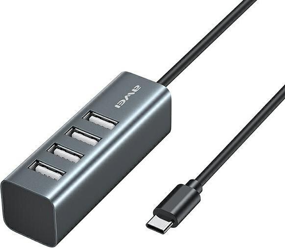 Produktbild Awei HUB CL-122T 4xUSB-A/USB-C czarny/black (USB-A, USB-C, 4 Ports)