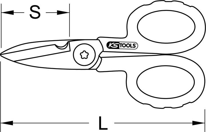 Produktbild KS Tools Universal-Werkstattschere, 140mm, inklusive Gürteltasche (14 cm)