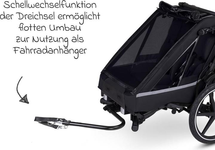 Produktbild ABC Design Fahrradanhänger 3in1 Fahrradanhänger und Kinderwagen Tour