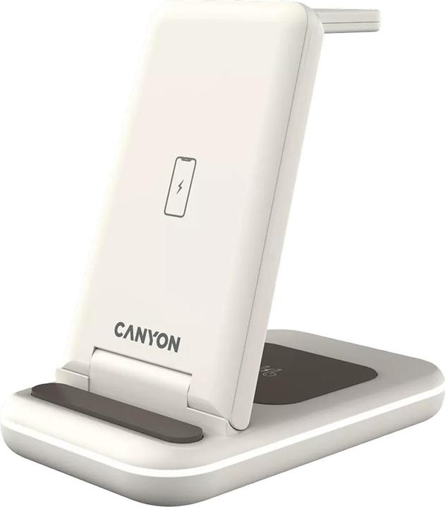 Image du produit Canyon WS-304, 3in1, station de recharge sans fil Qi pour 3 appareils en même temps, noir (15 W)