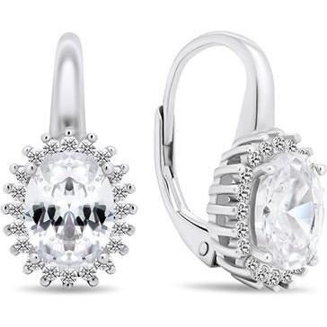 Brilio, Ohrringe, Silver - Sparkling silver earrings with zircons EA401W
