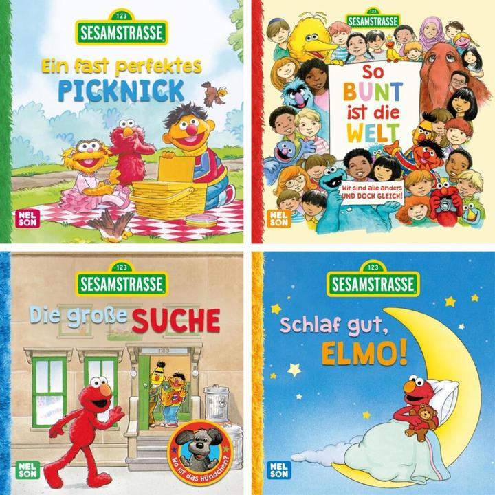 Immagine prodotto 4er-Set Maxi-Mini 45: Sesamstrasse (Tedesco, 2024)