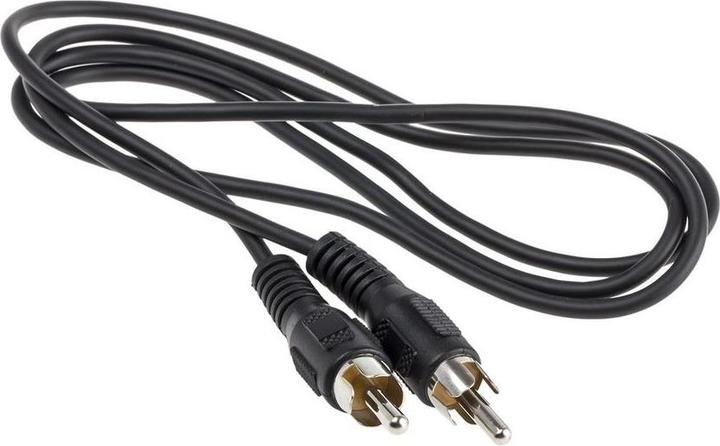 Actual product image RS PRO Aux cable, cinch / cinch plug plug L. 1m black (1 m, Cinch Cables)