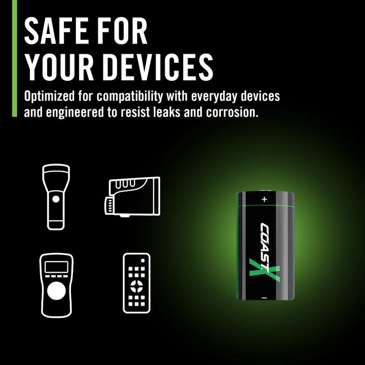 Productafbeelding Coast CR123 3V USB-C wiederaufladbare Batterie 1100mAh (4 Stück) (4 Pcs., RCR123A, 1100 mAh)