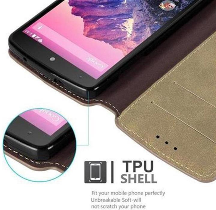 Immagine prodotto Cadorabo Copertina del portafoglio retrò opaco del libro (LG Nexus 5)