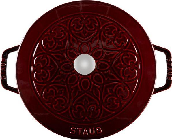 Actual product image Staub Braising pan Chistera 24 cm, La Marmite, Bordeaux, cast iron (24 cm, Casserole + Stewpot, Cast iron)