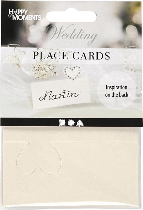 Produktbild Creativ Company Tischkarte Herz 8 x 8.5 cm, 20 Stück, Naturweiss (20 Stk.)