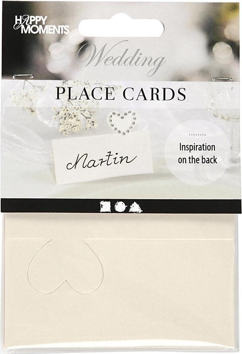 Immagine prodotto Creativ Company Cuore segnaposto 8 x 8,5 cm, 20 pezzi, bianco naturale (20 pz.)