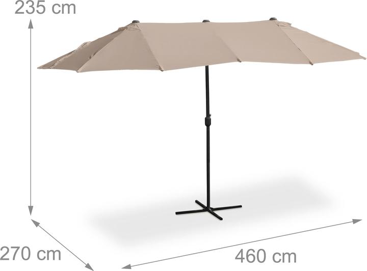 Image du produit Relaxdays Parasol double (2.70 m)