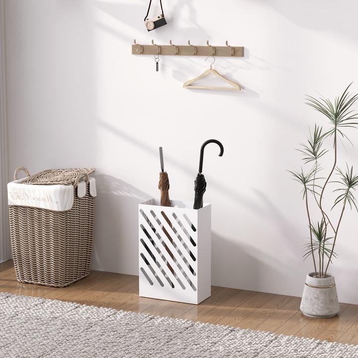 Image du produit Homcom Schirmhalter Stahl Weiss (28 x 14 x 41 cm)