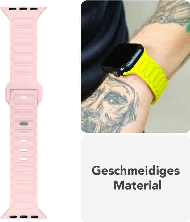 Produktbild Nalia Pulse Silikon-Armband für Apple Watch, Sportarmband - Weich, Flexibel & Atmungsaktiv (38 mm, 40 mm, 41 mm, 42 mm, Silikon)