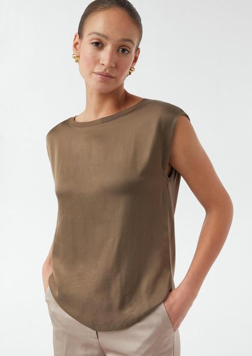 Produktbild Comma T-Shirt Shirt im Fabricmix mit überschnittenen Schultern (36)