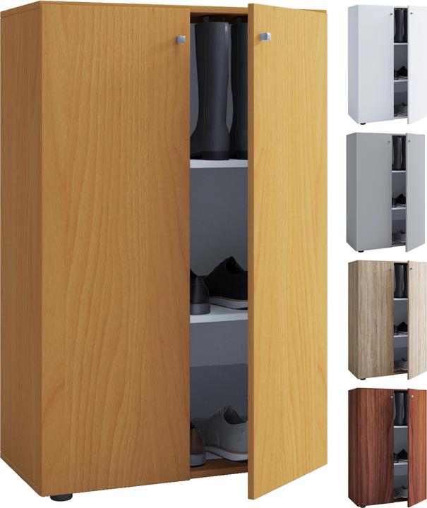 Produktbild VCM Holz Büroschrank Aktenregal Lona 3 Fächer mit Drehtüren (70 x 40 x 74 cm)
