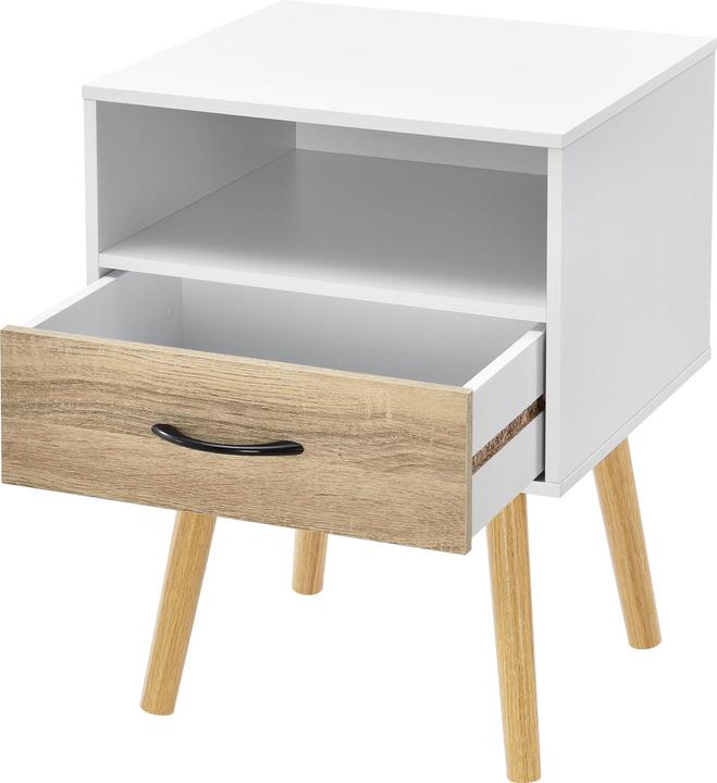 Image du produit En.Casa Table d'appoint Gävle (lot de 2) blanc/chêne