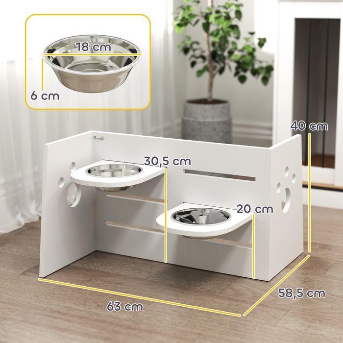 Actual product image Swisshandel24 Hundenapf erhöht, Höhenverstellbar Futternapf für Hunde mit Separatem Design (1 l)