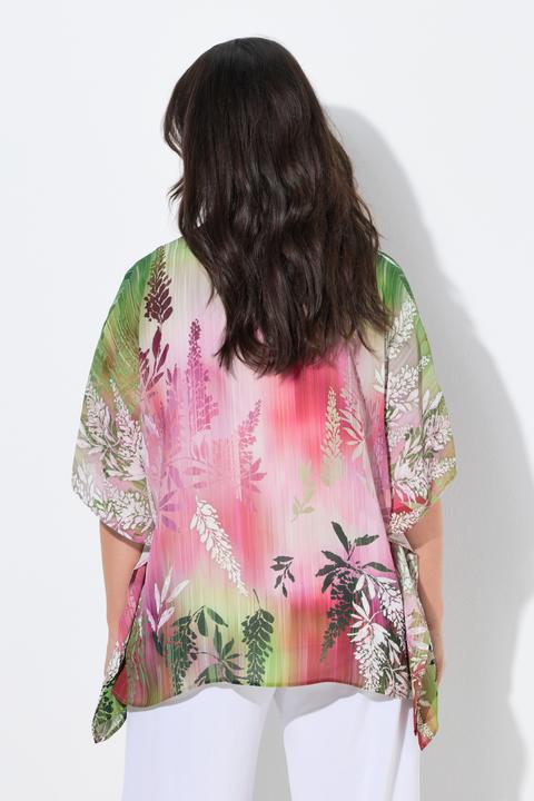 Produktbild Ulla Popken Chiffon-Bluse, doppellagig, V-Ausschnitt, oversized (54, 56)