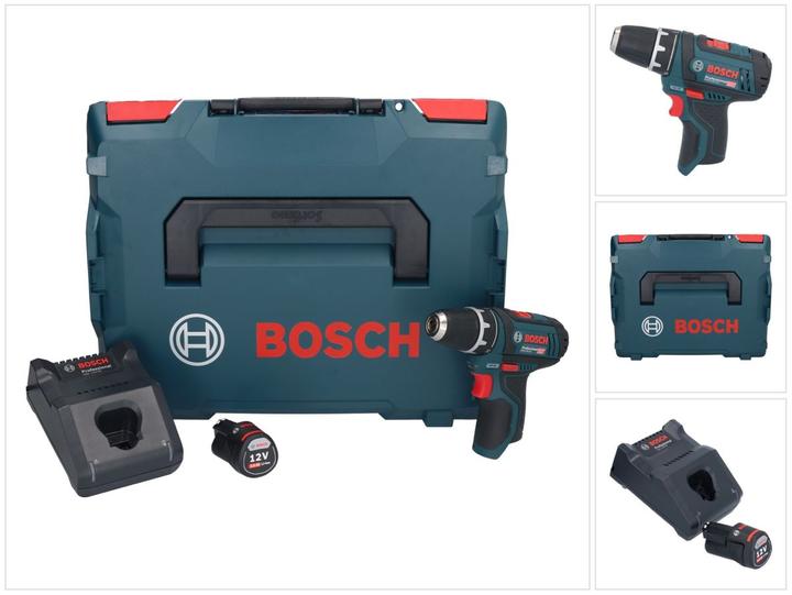 Bosch Professional Bosch GSR 12V-15 Akku Bohrschrauber 12V 30Nm + 1x Akku 3,0Ah + Ladegerät + L-Boxx