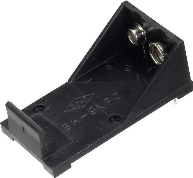 Produktbild Tru Components BH-9VP Batteriehalter 1x 9 V Block Kontaktpole