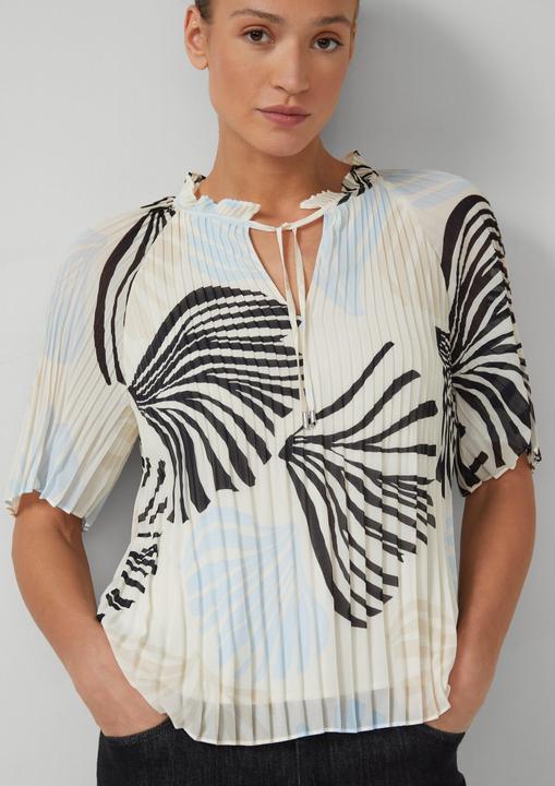Immagine prodotto s.Oliver Bluse Festliche Chiffon-Bluse mit Plissee und Rüschen (48)