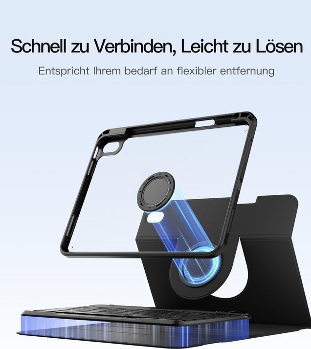 Actual product image Inateck KB004 black 360° Bluetooth-Tastatur-Hülle für iPad (DE)