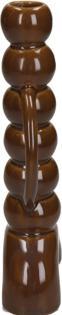 Actual product image Candle holder Fine stoneware Brown 10x4.5x21.5 cm