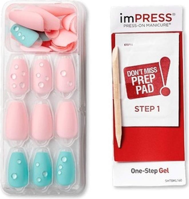 Immagine prodotto KISS Chiodi autoadesivi imPRESS Nails Dew Drop 30 pz (L) (Unghie artificiali)