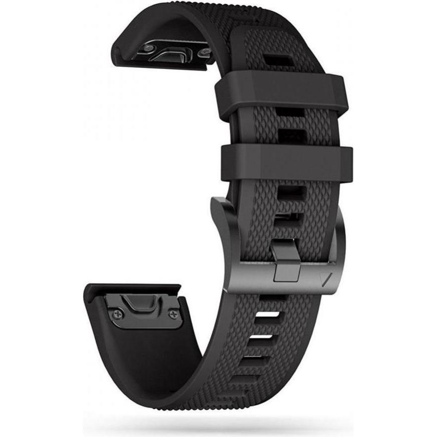 Tech-Protect Smooth (22 mm, TPU, Garmin Fenix 5, Garmin Fenix 6, Garmin Fenix 6 Pro), Uhrenarmband, Schwarz