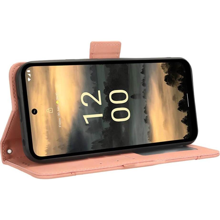 Thumbnail - Cover-Discount Nokia XR21 - Etui mit vielen Kartenfächer rosa (Nokia XR21), Smartphone Hülle, Rosa
