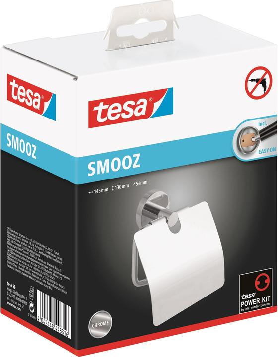 Produktbild tesa SMOOZ WC-Papierrollenhalter inkl. Klebelösung ohne Bohren