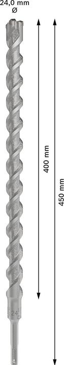 Productafbeelding Bosch Zubehör SDS PLUS GRĄŽAS 24 x 450 mm PLUS-5X 4-CUT (24 millimeter)