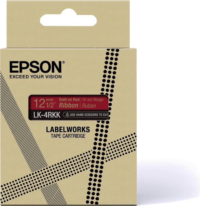 Productafbeelding Epson Labelcassette Lk-4rkk (1.20 cm, Goud, Rood)