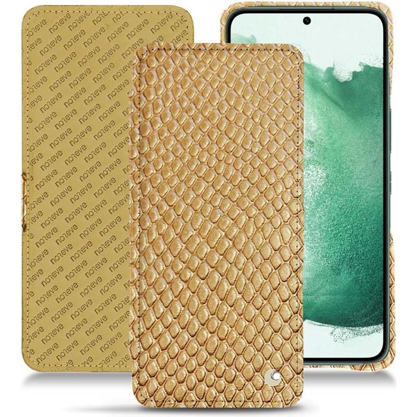 Noreve Lederschutzhülle horizontal (Samsung Galaxy S22+ 5G), Smartphone Hülle, Beige