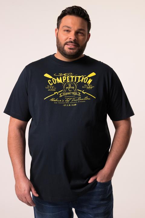Image du produit Men+ T-shirt à manches courtes, col rond et imprimé poitrine - jusqu'au 8 XL (7XL)