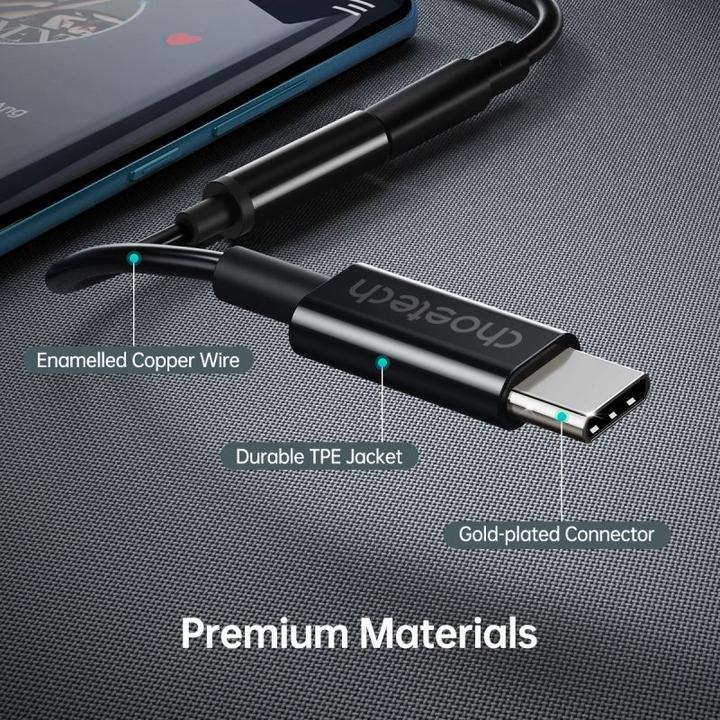 Actual product image Choetech 3.5mm jack - USB C (Jack adapter)