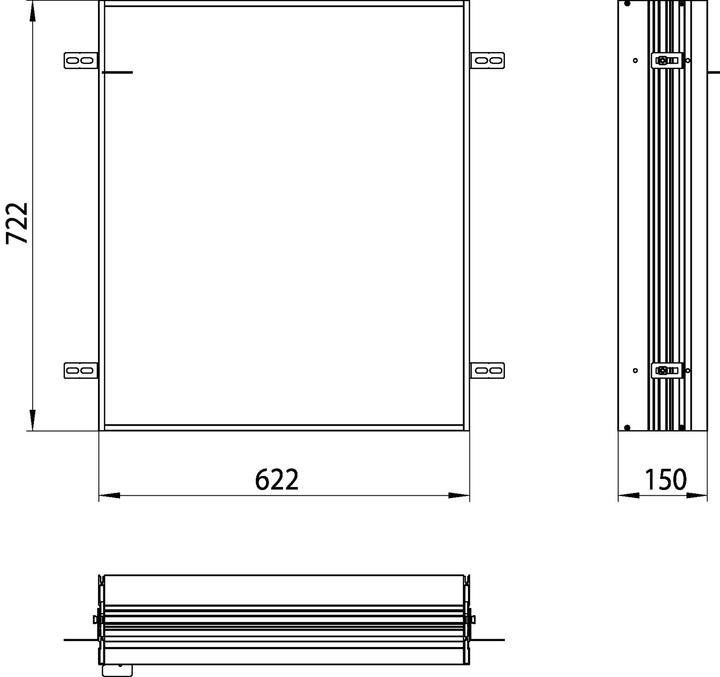 Image du produit Emco Cadre d'encastrement ASIS PRIME pour armoire de toilette encastrée 622x722mm