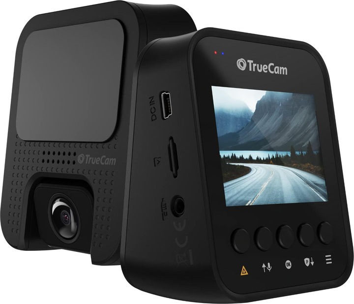 Produktbild TrueCam H25 Dashcam mit GPS Blickwinkel horizontal max.=50 ° Datenanzeige im Video, G-Sensor, WDR, Schleifen (GPS-Empfänger, Eingebautes Display, Akku, Beschleunigungssensor, WLAN, Eingebaute Anzeige, Bluetooth, UHD 4K)