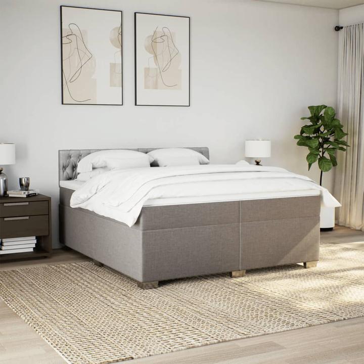 Produktbild VidaXL Bo x springbett mit Matratze 200 x 200 cm Stoff (200 x 200 cm)