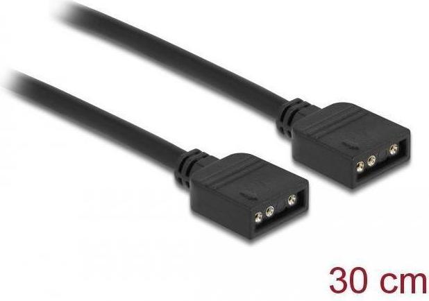 Actual product image Delock RGB connection cable 3 pin for 5V RGB/ARGB LED lighting 30cm