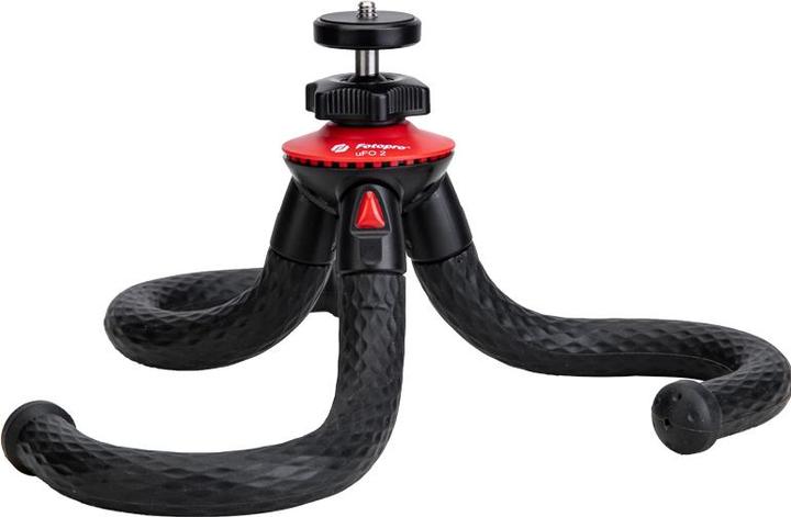 Immagine prodotto Fotopro Treppiede UFO 2 nero/rosso con supporto per telefono e GoPro (Materiale sintetico)