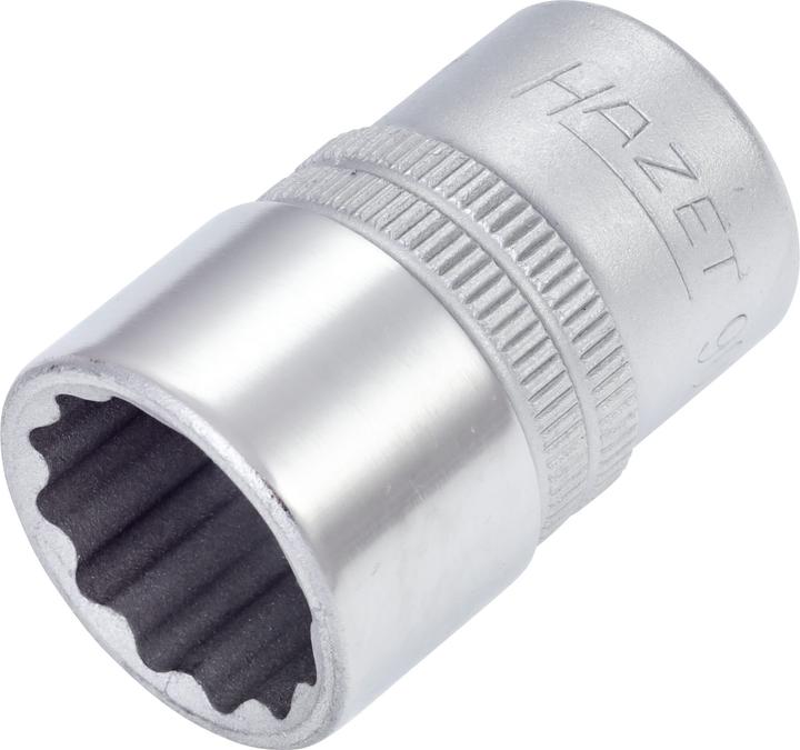 Actual product image HAZET Socket ∙ 12-point 900AZ-11/16 ∙ Square, hollow 12.5 mm (1/2 inch) ∙ Outside 12-point traction… (11/16")