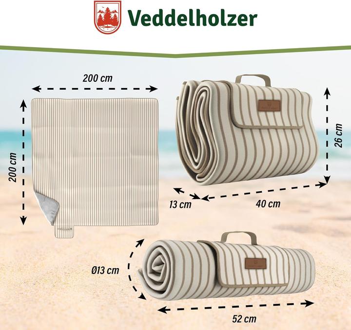 Image du produit Veddelholzer Picknick- und Stranddecke