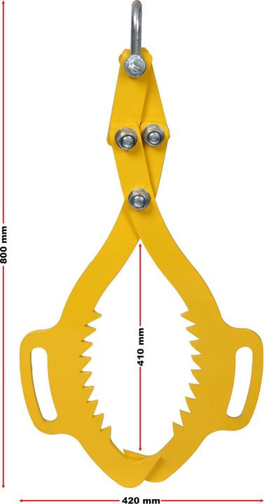 Immagine prodotto Wiltec Pinza forestale professionale per tronchi d'albero e tronchi fino a Ø620 mm e massimo 1000 kg. 1000 (420 mm)