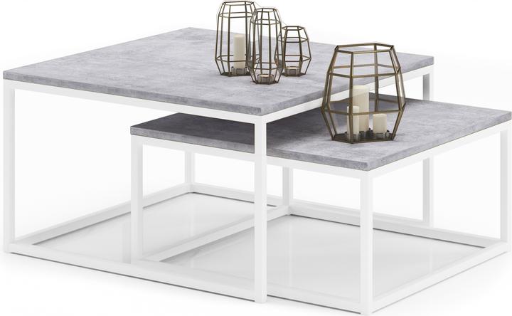 Concrete look, White