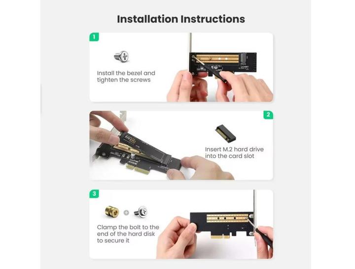 Immagine prodotto Ugreen Scheda adattatore da M.2 NVME SSD a PCIe Express 3.0 x4