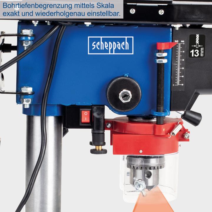 Image du produit Scheppach DP16VLS Perceuse 230-240V 50Hz 500W