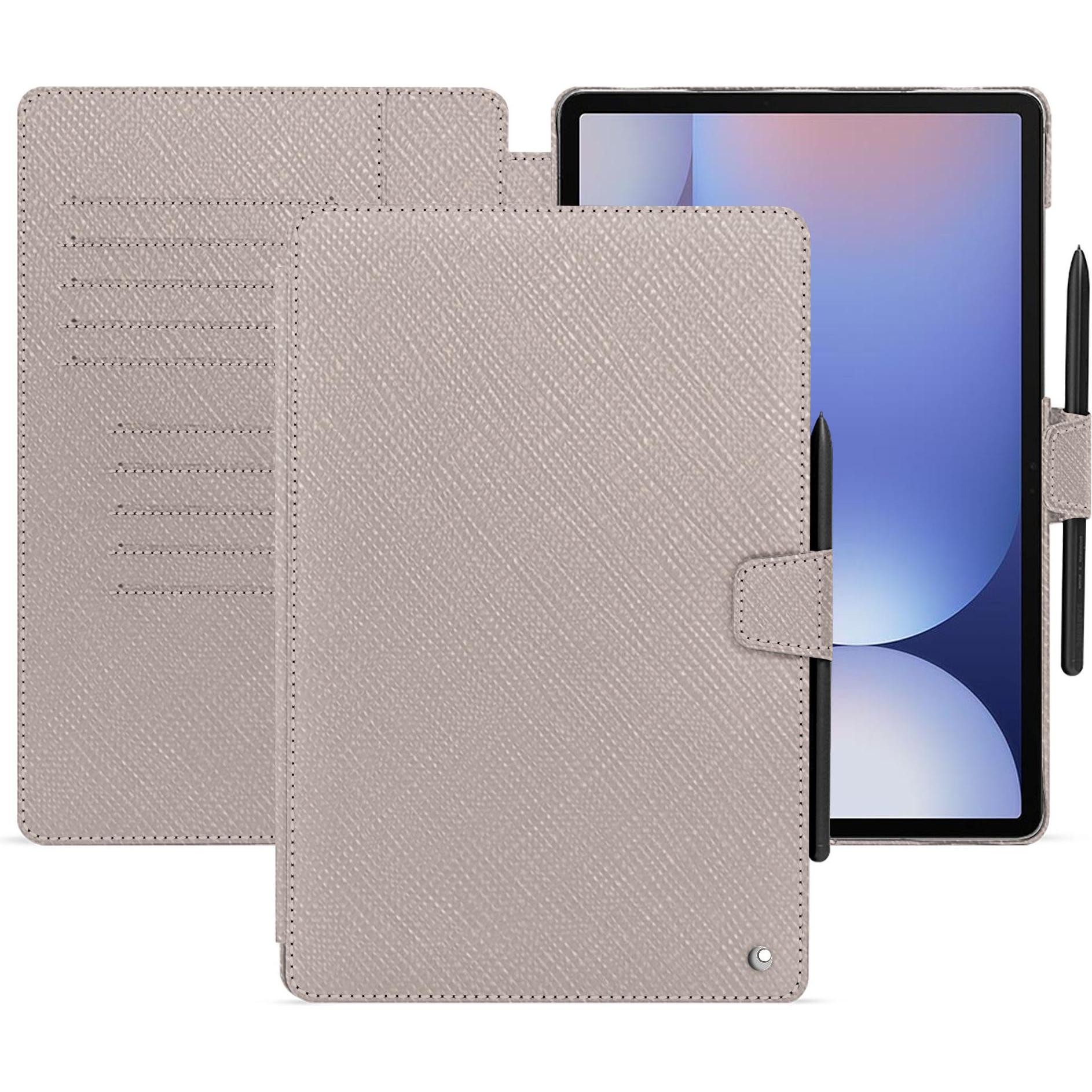 Noreve Lederschutzhülle für Samsung Galaxy Tab S10+ (Galaxy Tab S10+), Tablet Hülle, Beige