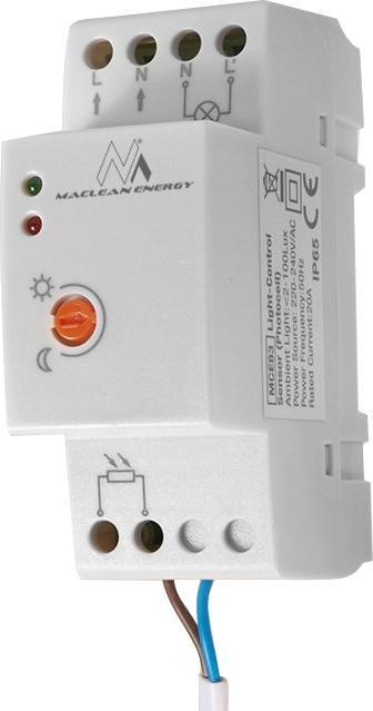 Immagine prodotto Maclean MCE83 Interruttore luminoso MCE83 su guida DIN con rilevatore esterno