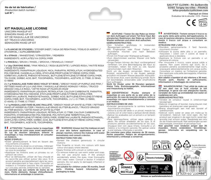 Actual product image P'tit Clown Einhorn Schmink Kinder Makeup
